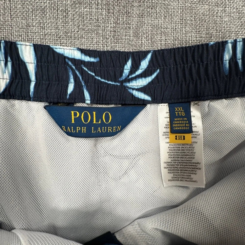 Polo Ralph Lauren Kailua Swim Trunks Mens XXL Black Pineapple Lined Shorts NEW